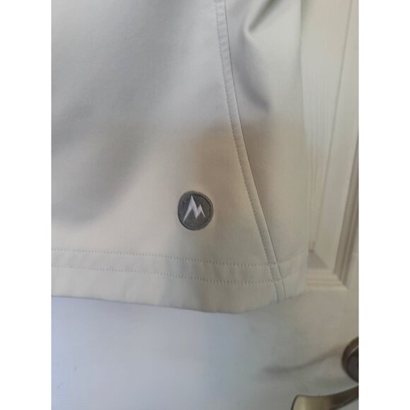 Marmot Fur Lined Hooded Softshell Full Zip Vest Fleece Interior Ivory Cream S ve - Picture 12 of 16